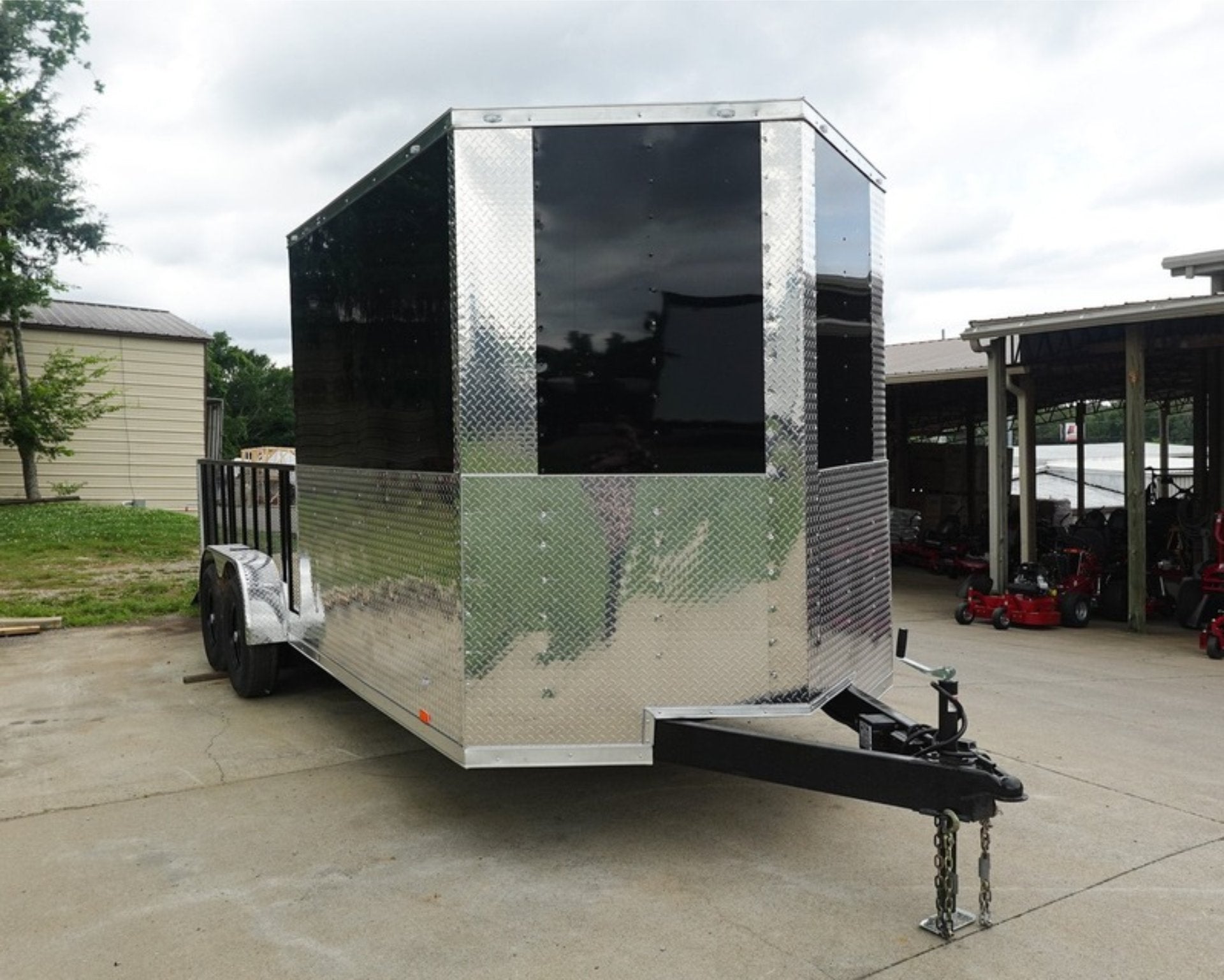 7×20 Black Hybrid Enclosed Trailer ATP Floor (2) 7K Axles - Image 3