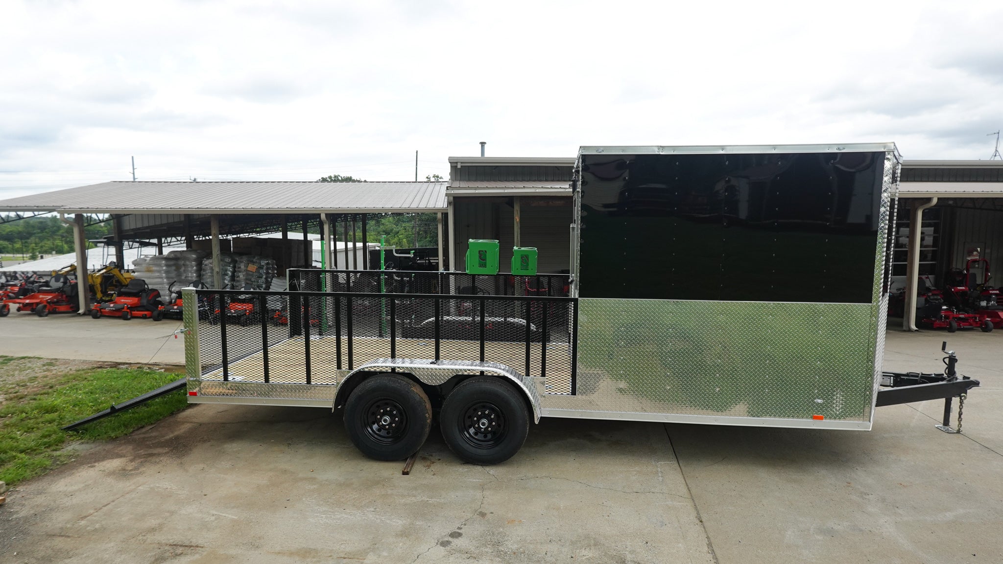 7×20 Black Hybrid Enclosed Trailer ATP Floor (2) 7K Axles - Image 4