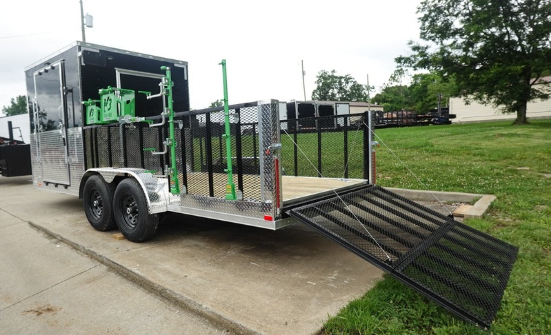 7×20 Black Hybrid Enclosed Trailer ATP Floor (2) 7K Axles - Image 9