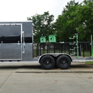 7×20 Black Hybrid Enclosed Trailer ATP Floor (2) 7K Axles