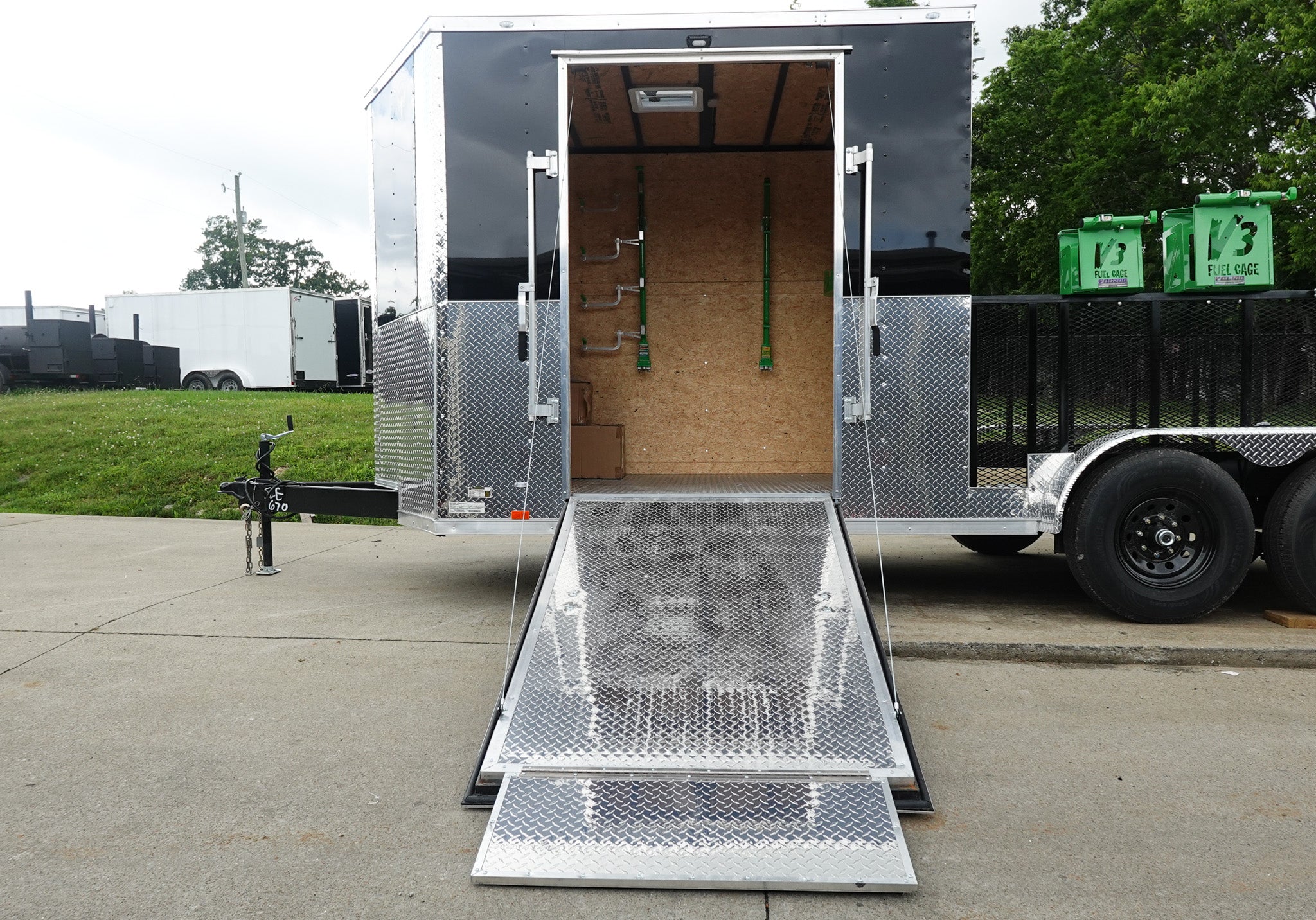 7×20 Black Hybrid Enclosed Trailer ATP Floor (2) 7K Axles - Image 19