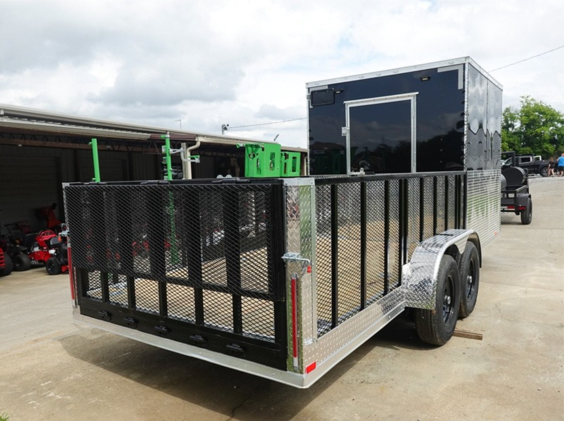 7×20 Black Hybrid Enclosed Trailer ATP Floor (2) 7K Axles - Image 15