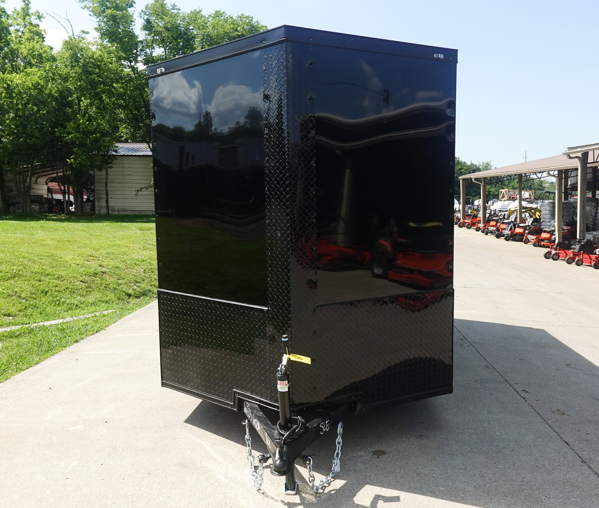 6×12 Enclosed Trailer Black V-Nose Blackout Package 3,500lb Axle Storage - Image 2