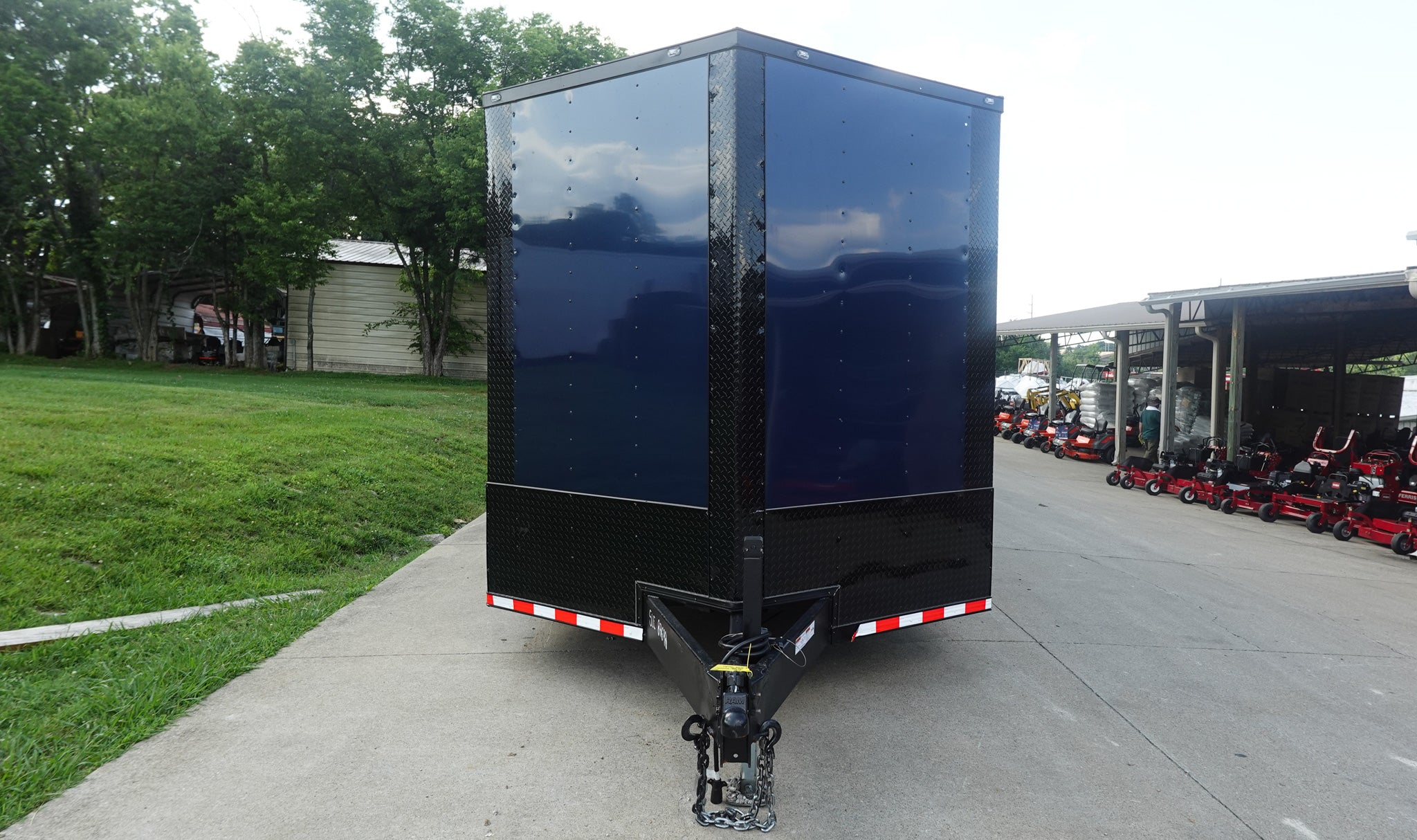 8.5×36 Indigo Blue Blackout Enclosed Trailer Escape Doors E Track Floor (3) 7K Axles 21K GVWR - Image 2