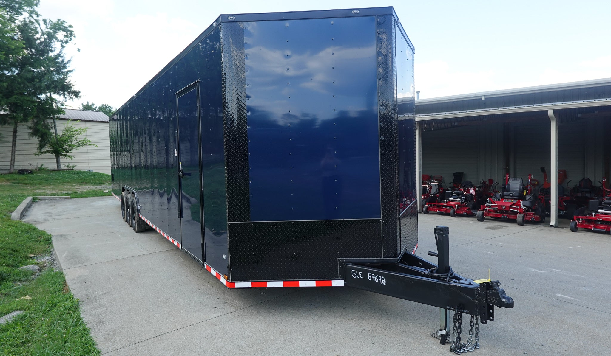 8.5×36 Indigo Blue Blackout Enclosed Trailer Escape Doors E Track Floor (3) 7K Axles 21K GVWR - Image 5