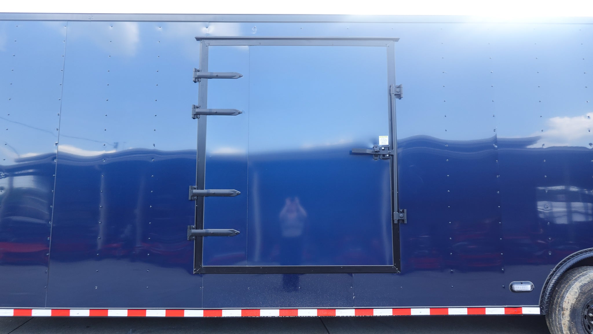 8.5×36 Indigo Blue Blackout Enclosed Trailer Escape Doors E Track Floor (3) 7K Axles 21K GVWR - Image 14