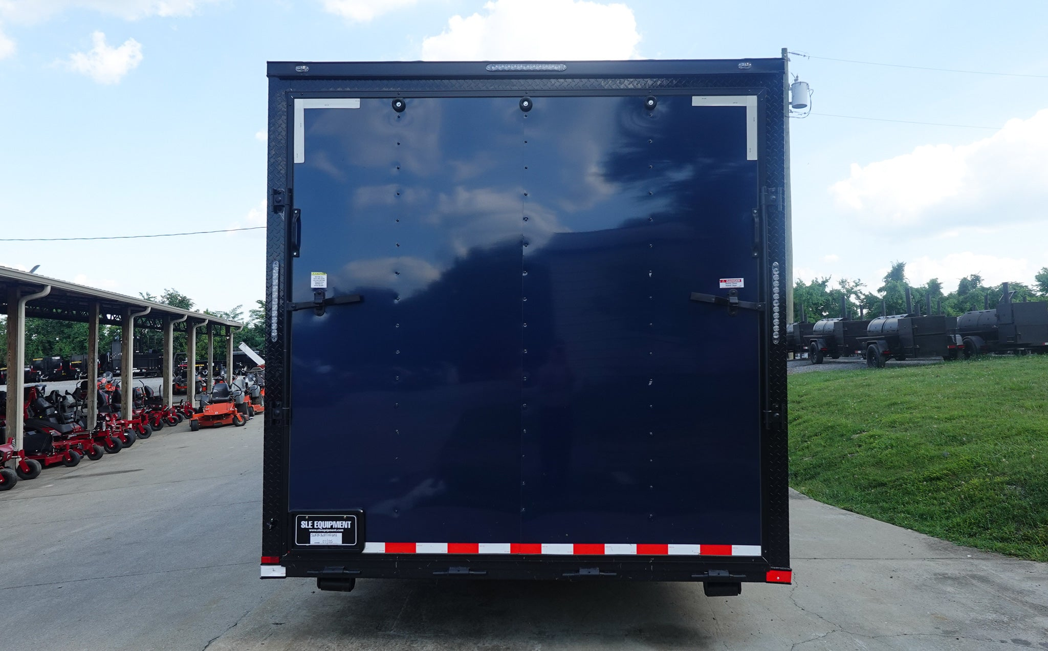 8.5×36 Indigo Blue Blackout Enclosed Trailer Escape Doors E Track Floor (3) 7K Axles 21K GVWR - Image 7