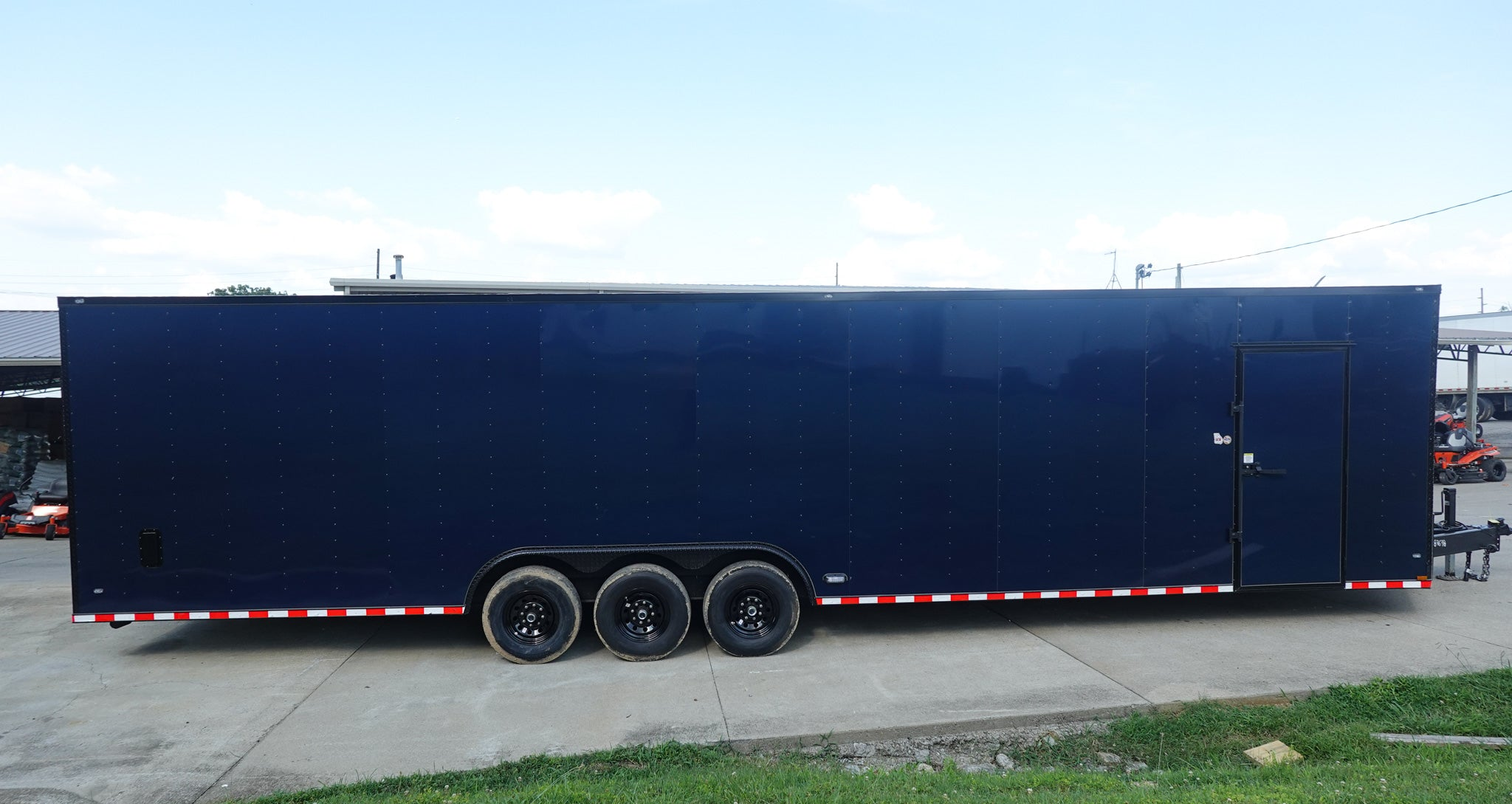 8.5×36 Indigo Blue Blackout Enclosed Trailer Escape Doors E Track Floor (3) 7K Axles 21K GVWR - Image 3