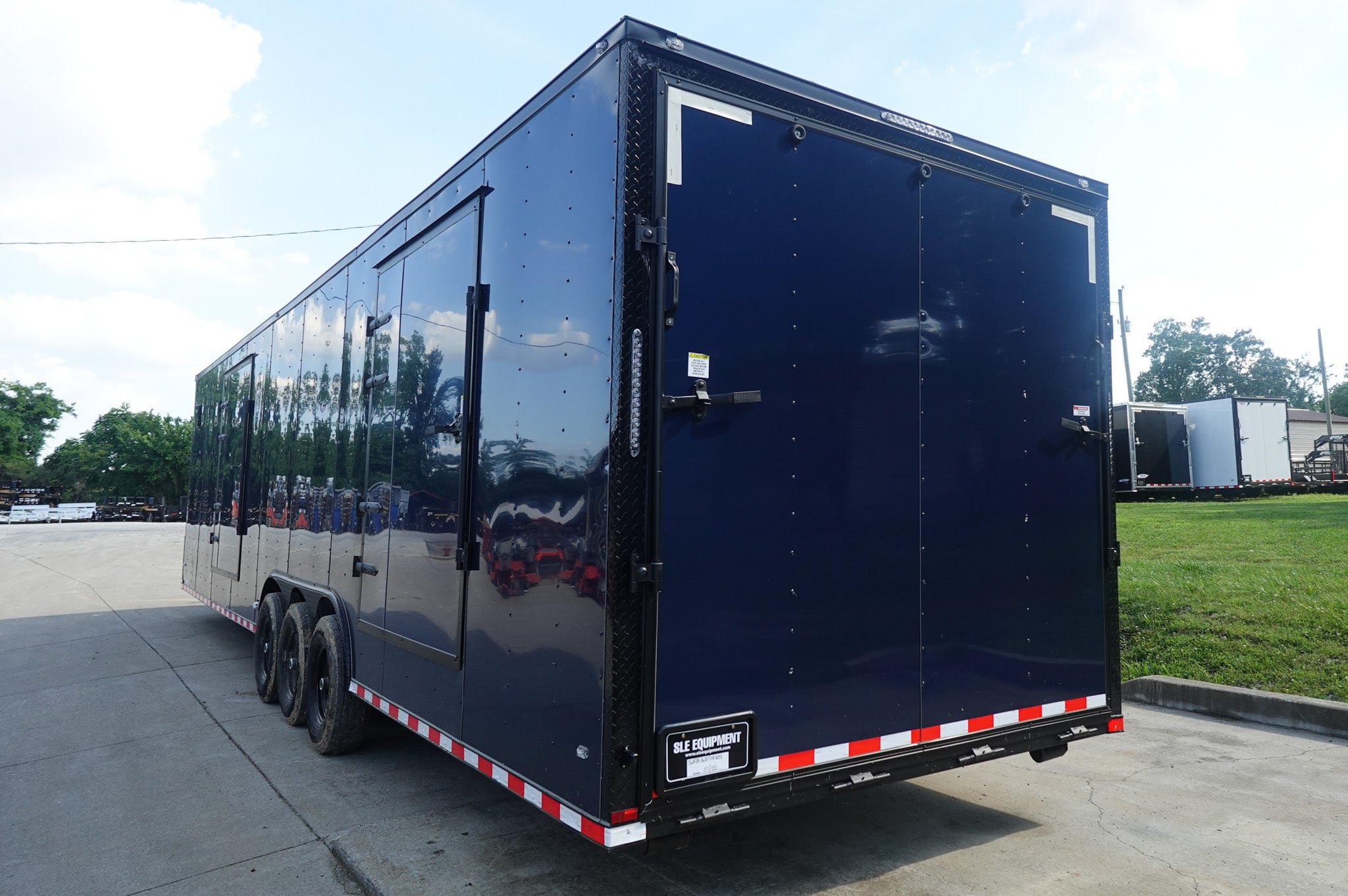 8.5×36 Indigo Blue Blackout Enclosed Trailer Escape Doors E Track Floor (3) 7K Axles 21K GVWR - Image 6