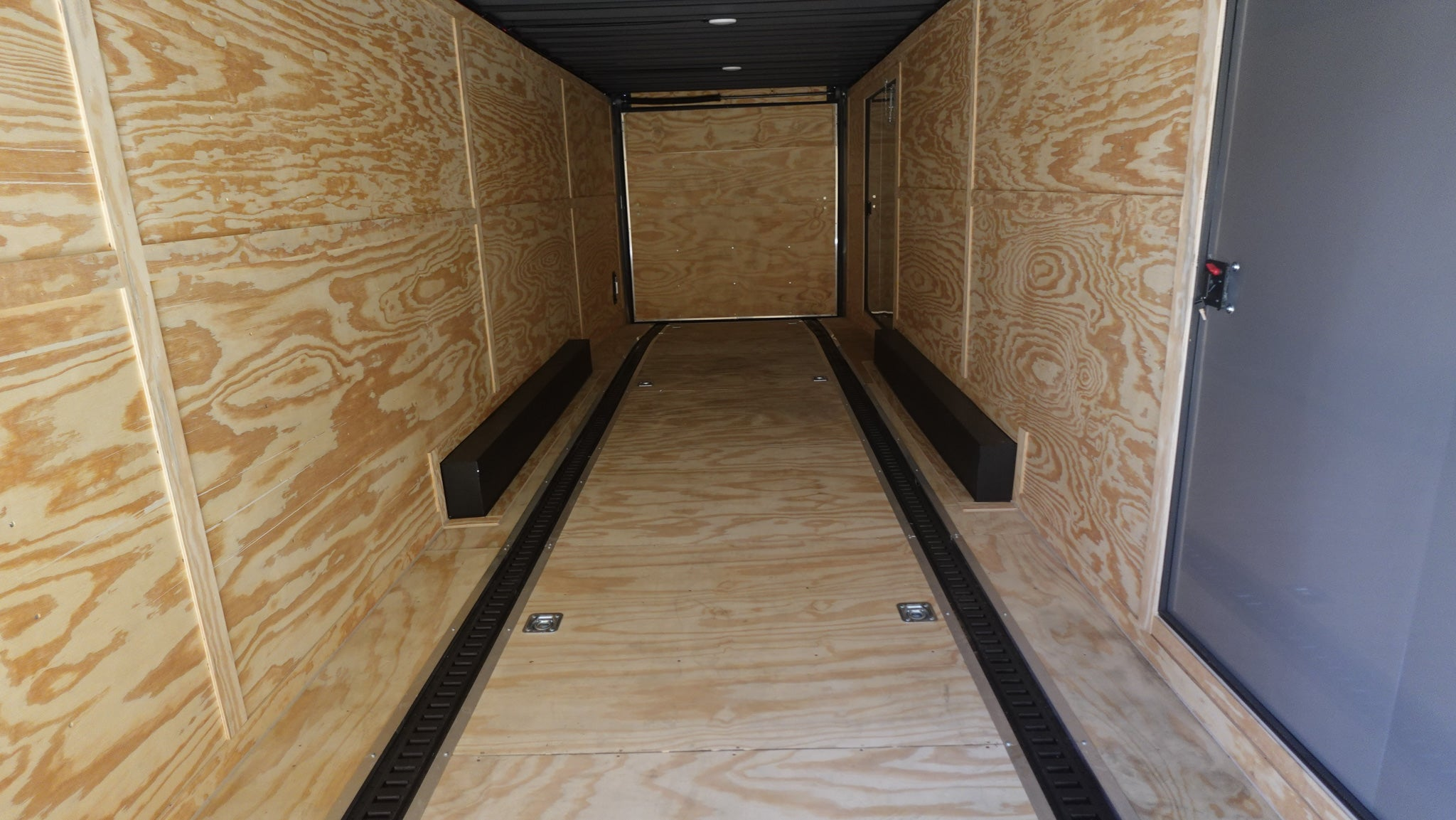 8.5×36 Indigo Blue Blackout Enclosed Trailer Escape Doors E Track Floor (3) 7K Axles 21K GVWR - Image 19