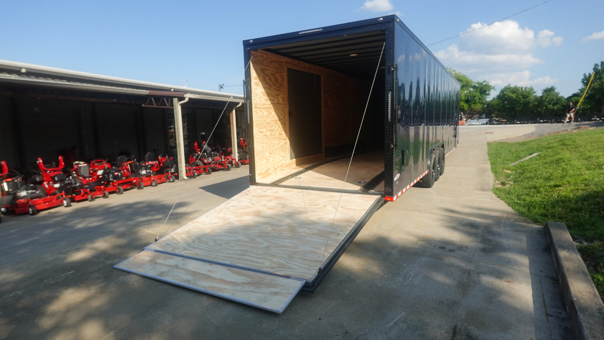 8.5×36 Indigo Blue Blackout Enclosed Trailer Escape Doors E Track Floor (3) 7K Axles 21K GVWR - Image 9