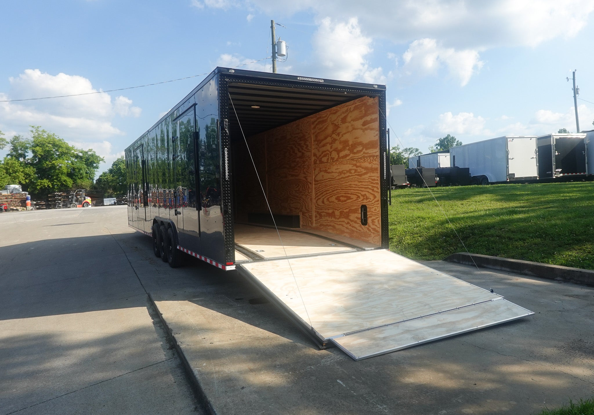 8.5×36 Indigo Blue Blackout Enclosed Trailer Escape Doors E Track Floor (3) 7K Axles 21K GVWR - Image 11