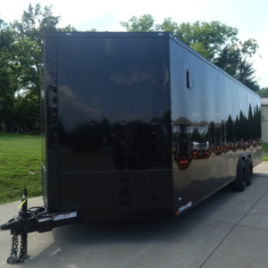 8.5×24 V-Nose Enclosed Trailer (2) 7000LB Axles with Wench Lift 14K GVWR