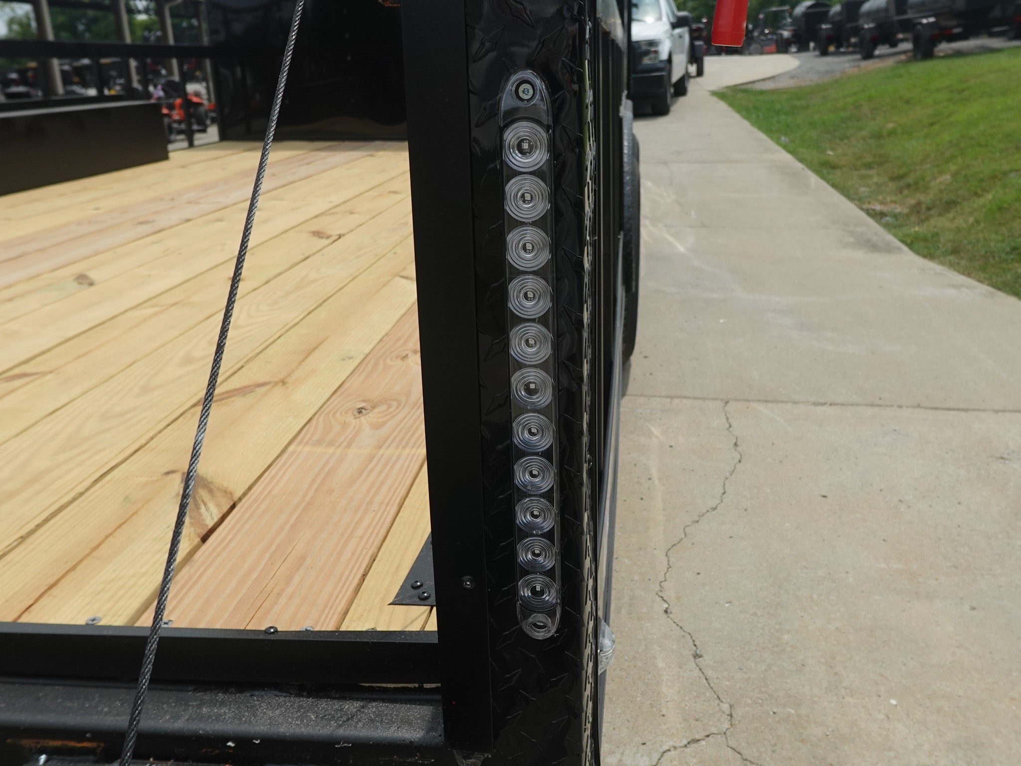 8.5×24 Black W/Black Out Hybrid Enclosed Trailer V-Nose (2) 7,000lb With Rails - Image 25