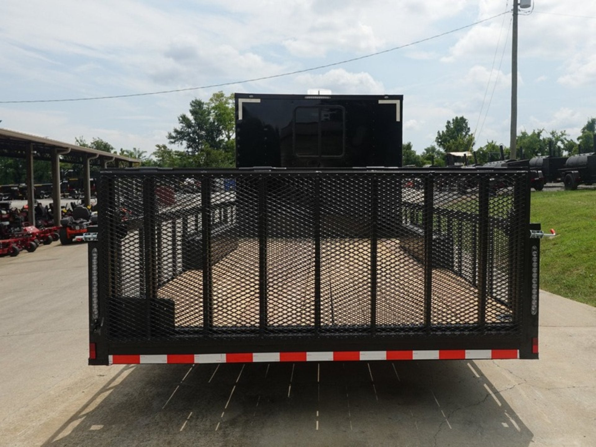 8.5×24 Black W/Black Out Hybrid Enclosed Trailer V-Nose (2) 7,000lb With Rails - Image 8
