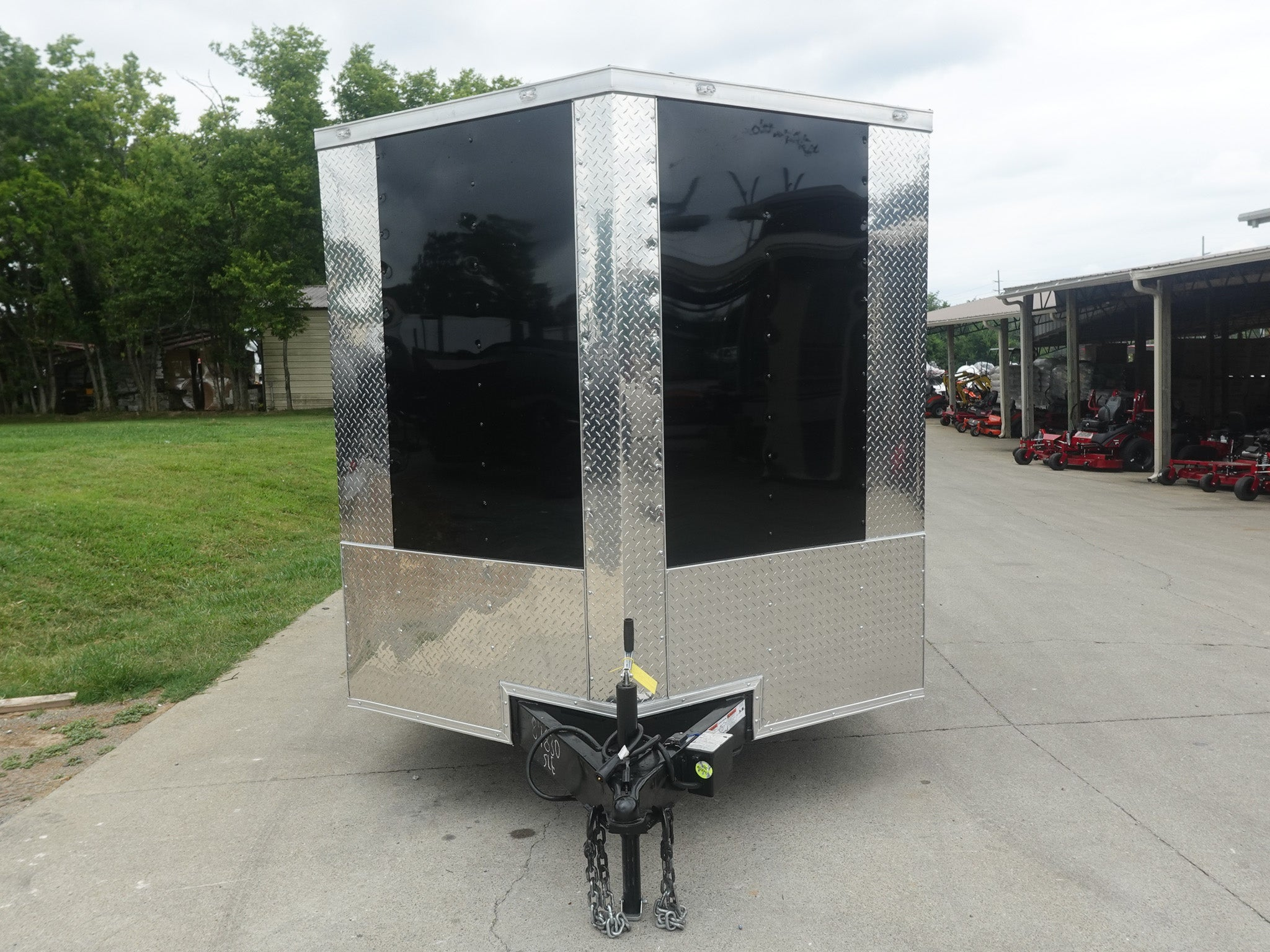 7×16 Black Hybrid Enclosed Trailer (2) 7000LB Axles Storage 14 Ply Tires - Image 2