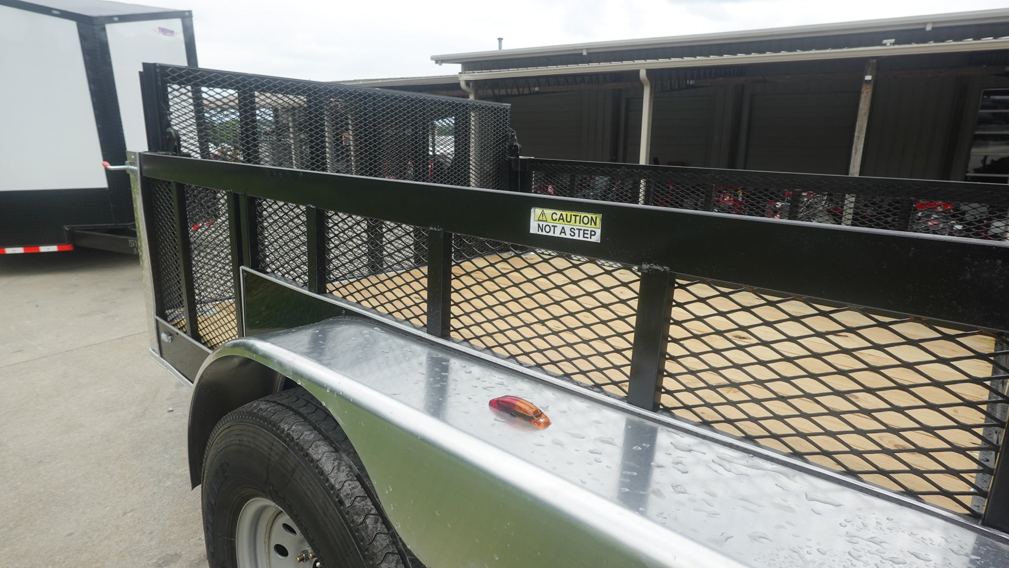 7×16 Black Hybrid Enclosed Trailer (2) 7000LB Axles Storage 14 Ply Tires - Image 14