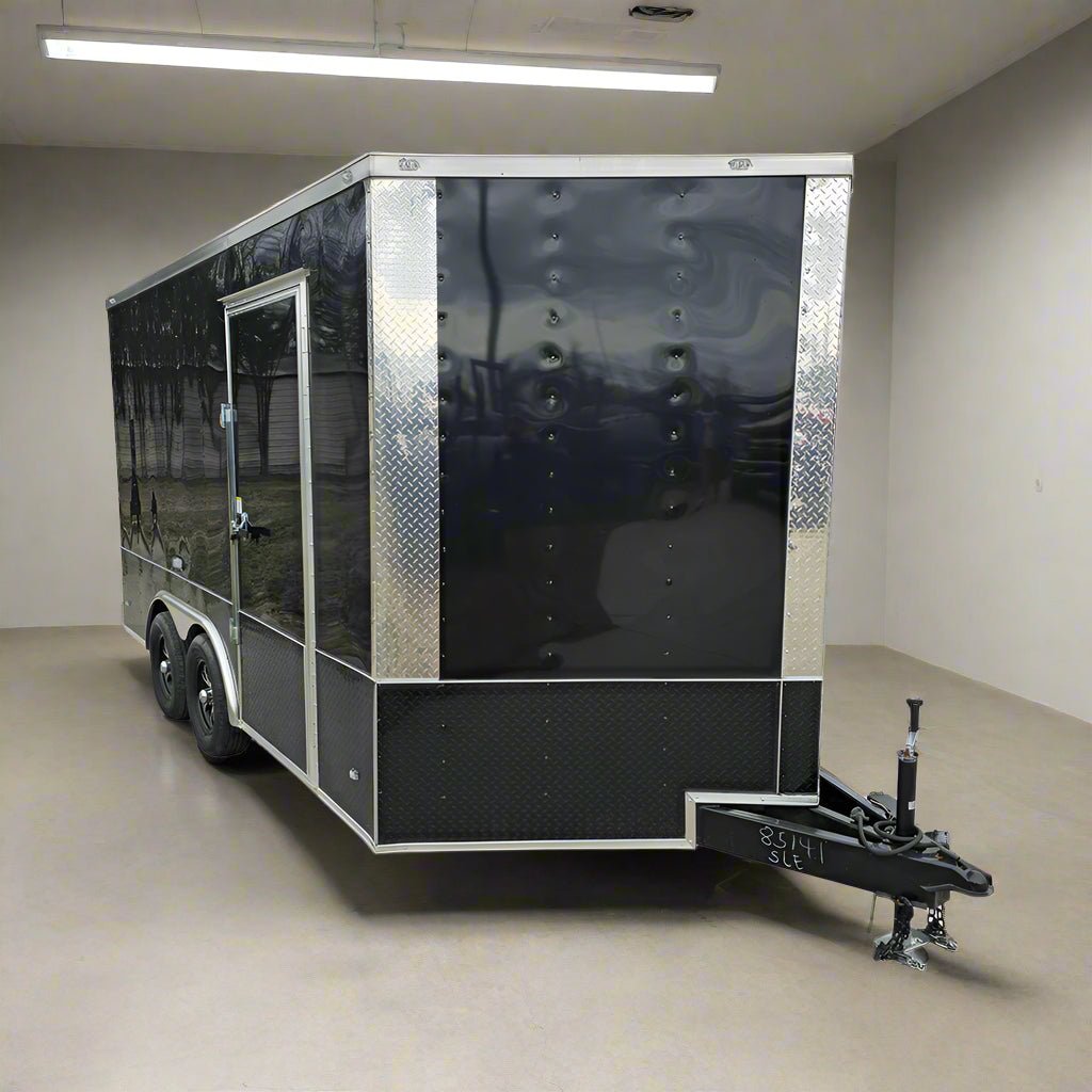 Enclosed Trailer 8.5′ X 14′ Black – Custom Car Equipment ATV Storage