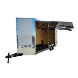 Custom Enclosed Trailer 8.5′ X 24′ White Cargo Event Trailer