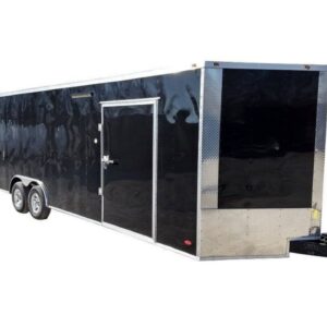 Enclosed Trailer 8.5′ X 26′ Black Race Ready Tandem 5,200lb Axles Storage
