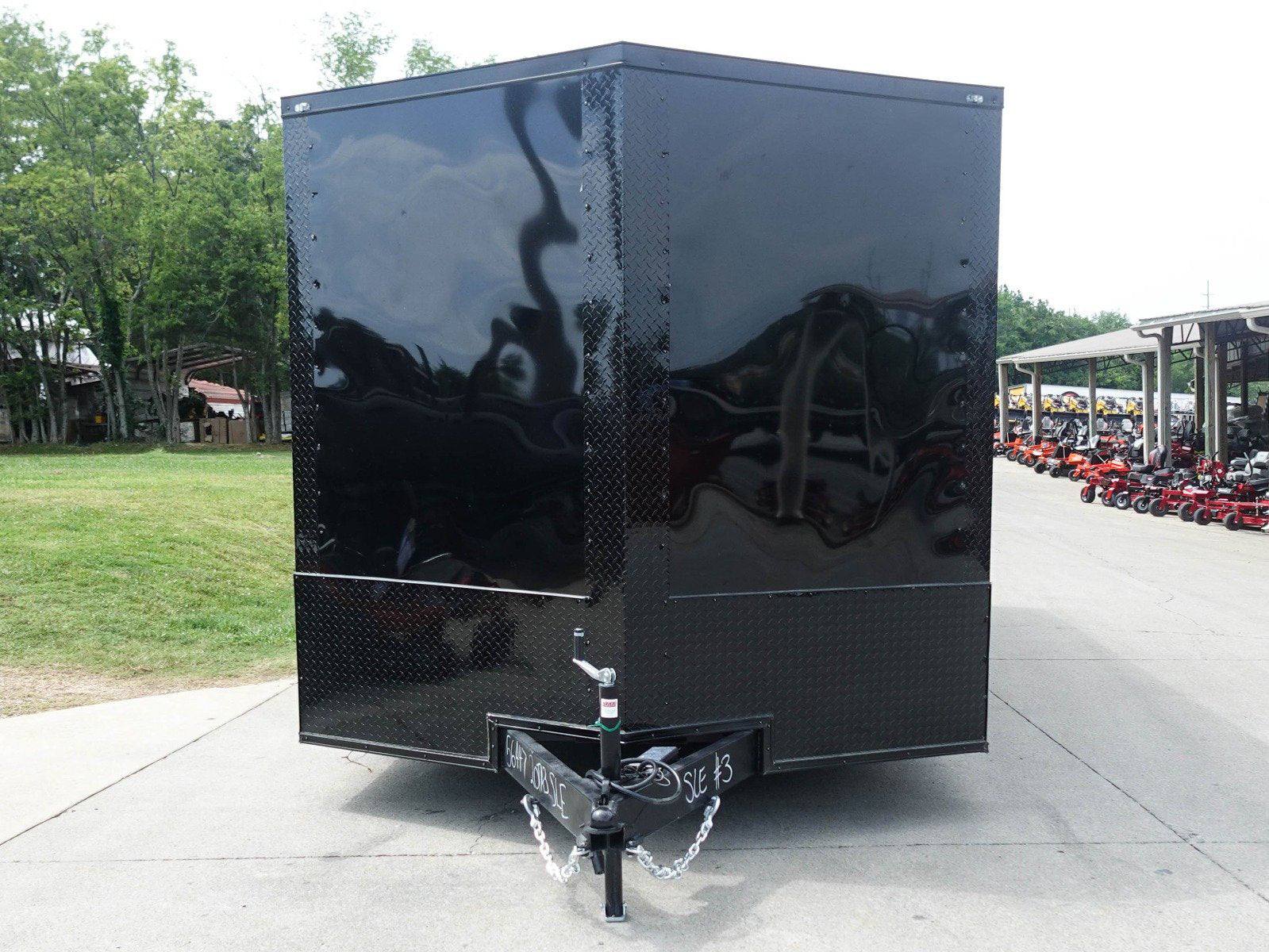 8.5×20 Black V-Nose Enclosed Trailer with Blackout Pkg (2) 5,200lb Axles - Image 2