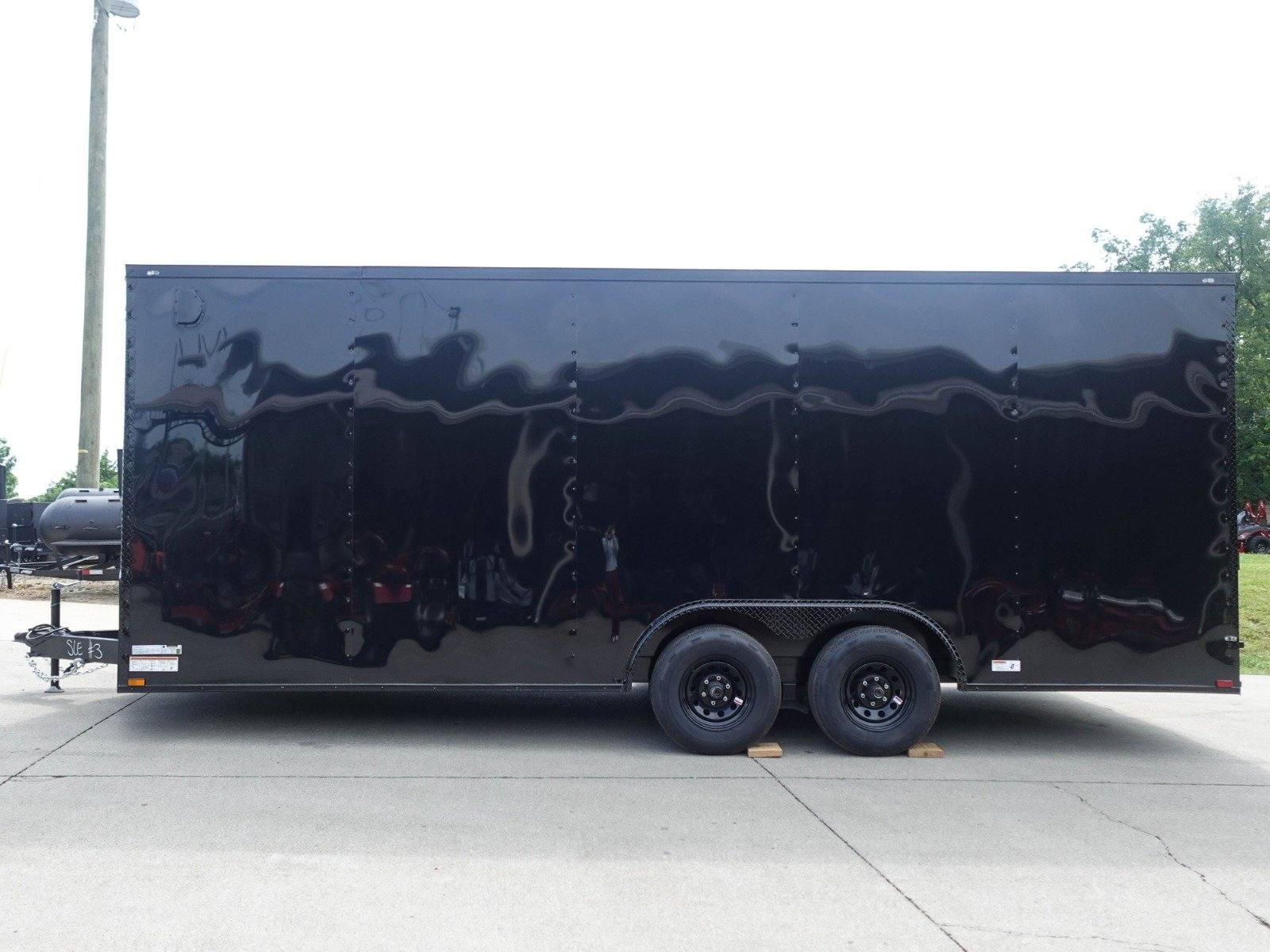 8.5×20 Black V-Nose Enclosed Trailer with Blackout Pkg (2) 5,200lb Axles - Image 3