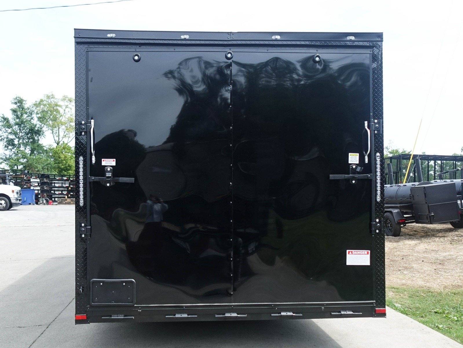 8.5×20 Black V-Nose Enclosed Trailer with Blackout Pkg (2) 5,200lb Axles - Image 5