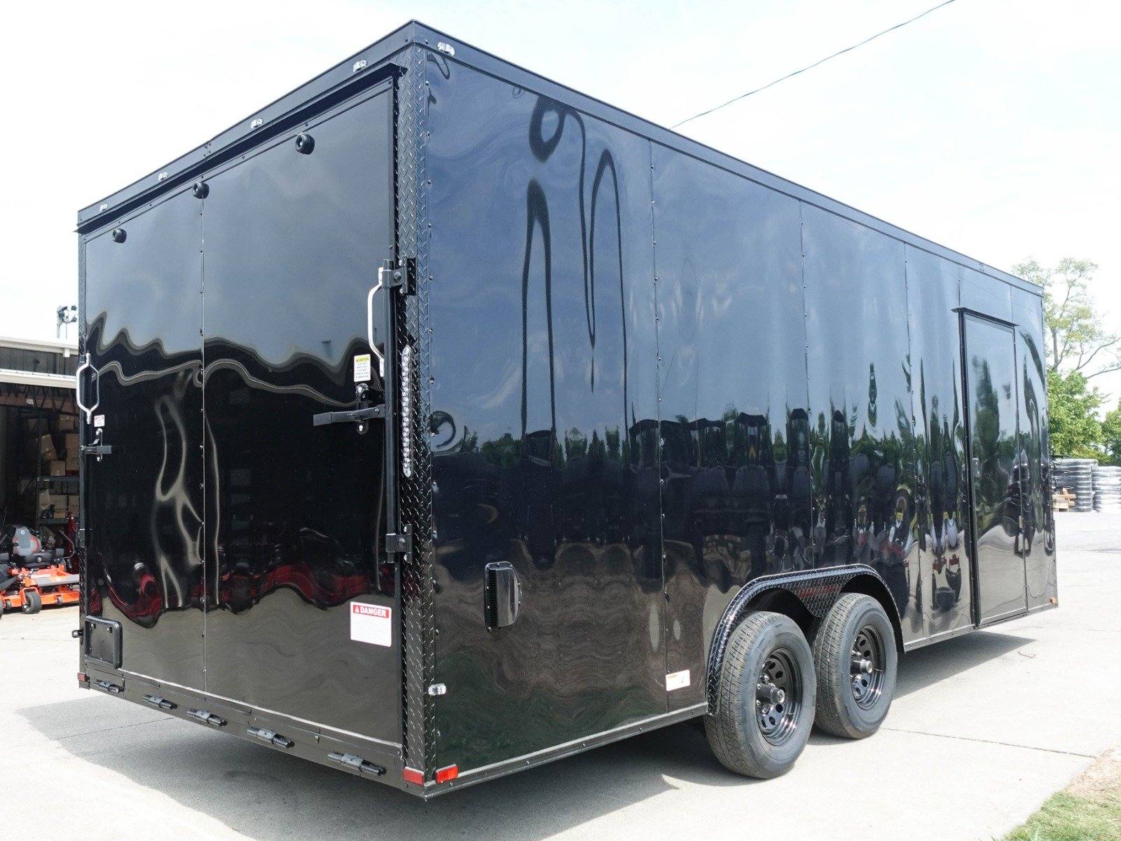8.5×20 Black V-Nose Enclosed Trailer with Blackout Pkg (2) 5,200lb Axles - Image 6