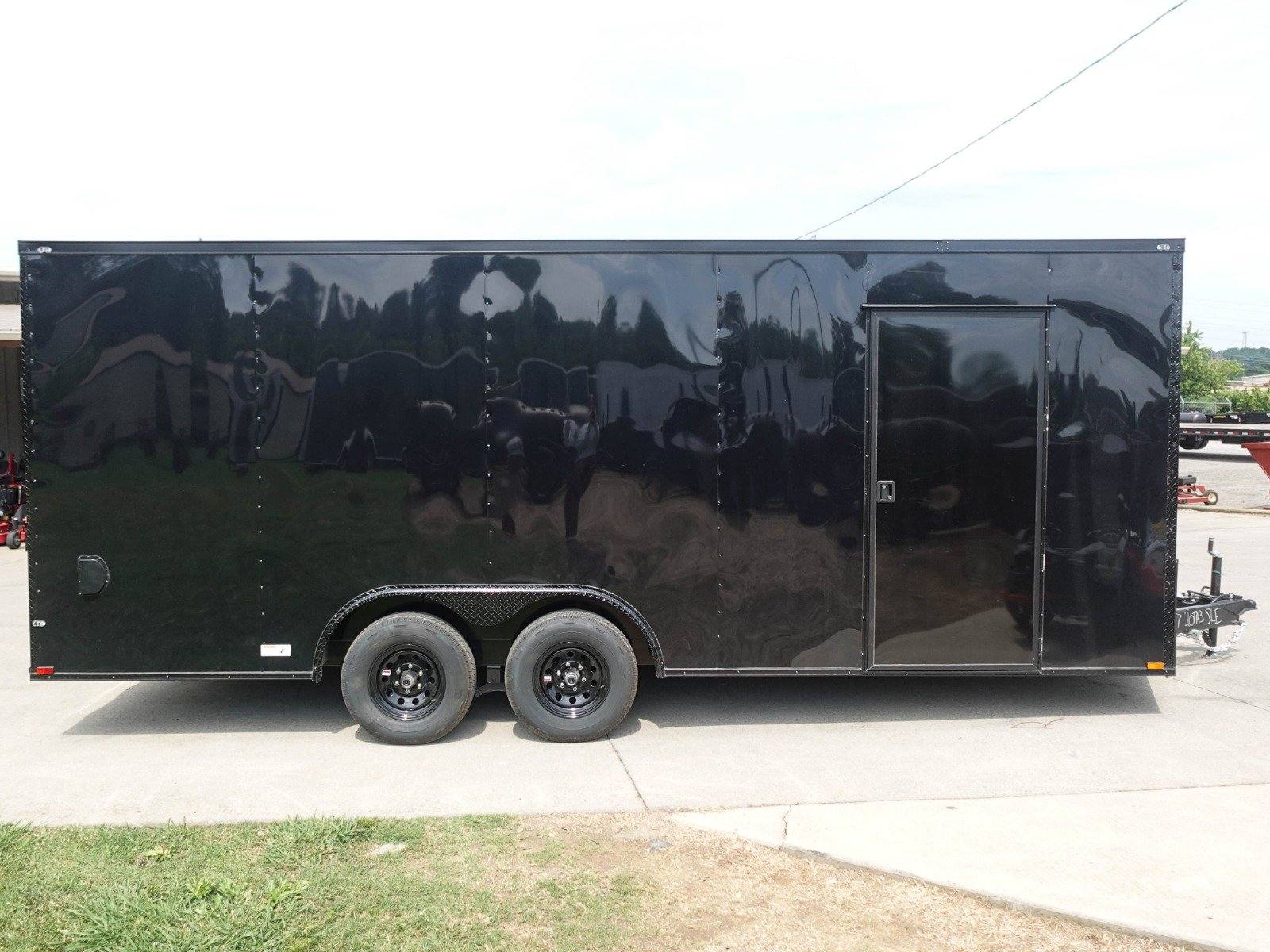 8.5×20 Black V-Nose Enclosed Trailer with Blackout Pkg (2) 5,200lb Axles - Image 7