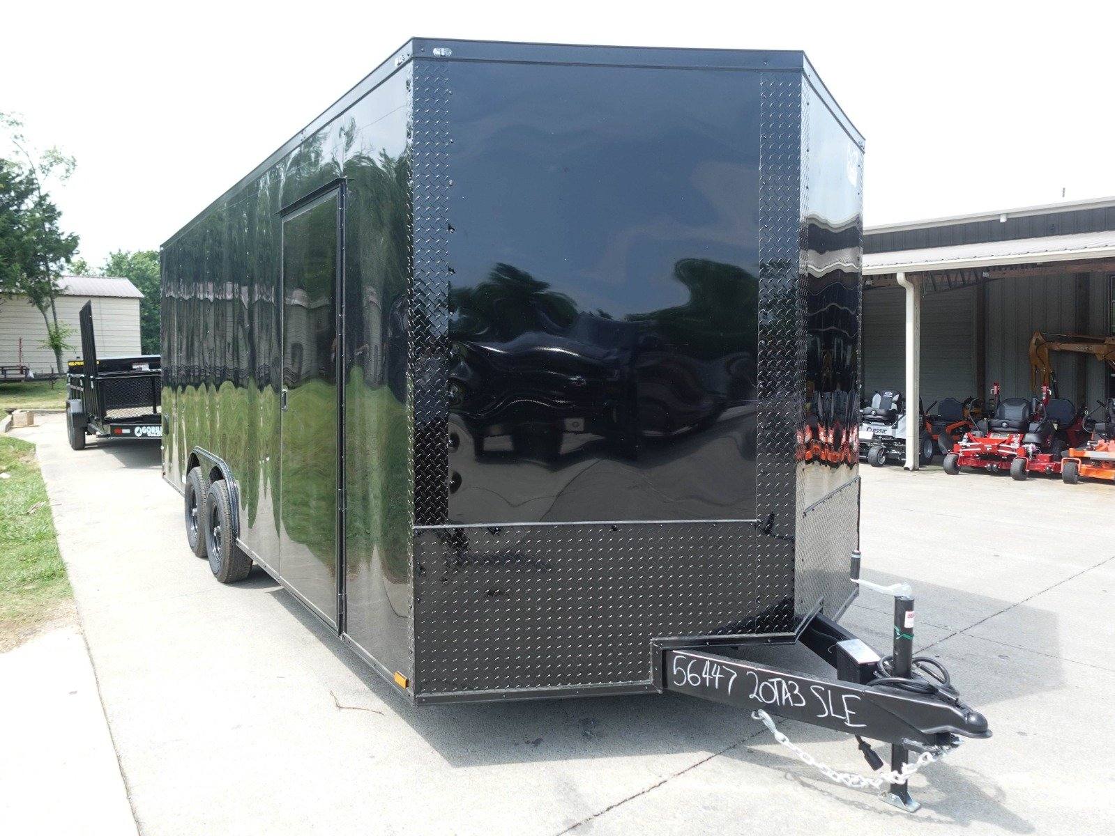 8.5×20 Black V-Nose Enclosed Trailer with Blackout Pkg (2) 5,200lb Axles - Image 8
