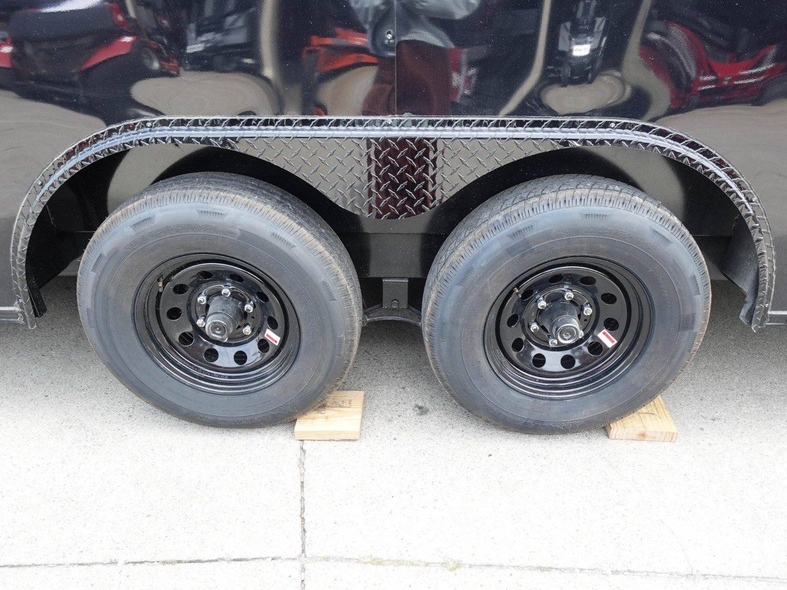 8.5×20 Black V-Nose Enclosed Trailer with Blackout Pkg (2) 5,200lb Axles - Image 11