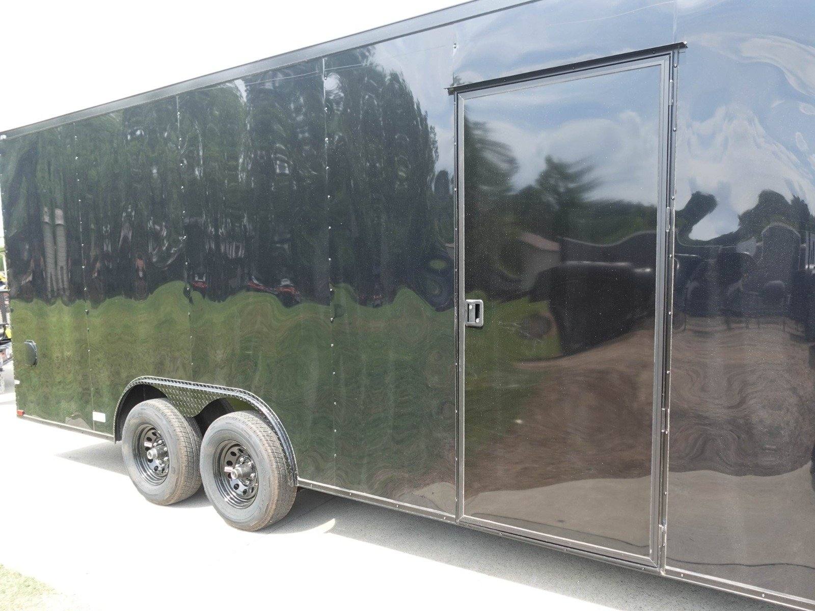 8.5×20 Black V-Nose Enclosed Trailer with Blackout Pkg (2) 5,200lb Axles - Image 13
