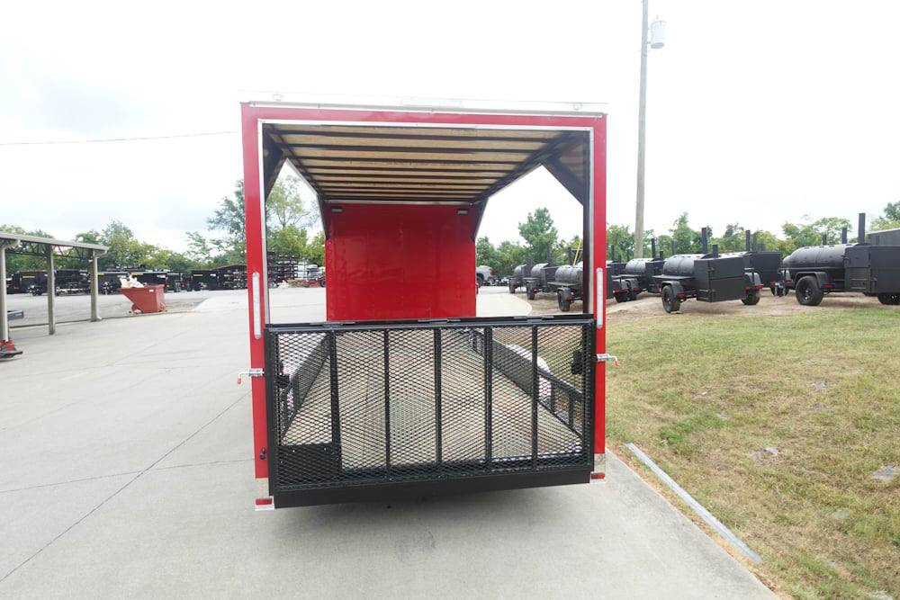 Enclosed Trailer 7′ X 20′ Red Hybrid Motorcycle Event With Roof - Image 6