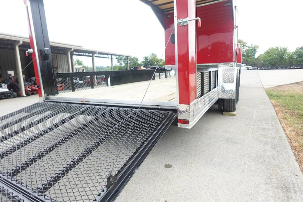 Enclosed Trailer 7′ X 20′ Red Hybrid Motorcycle Event With Roof - Image 9