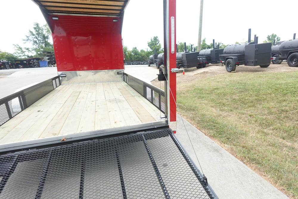 Enclosed Trailer 7′ X 20′ Red Hybrid Motorcycle Event With Roof - Image 8