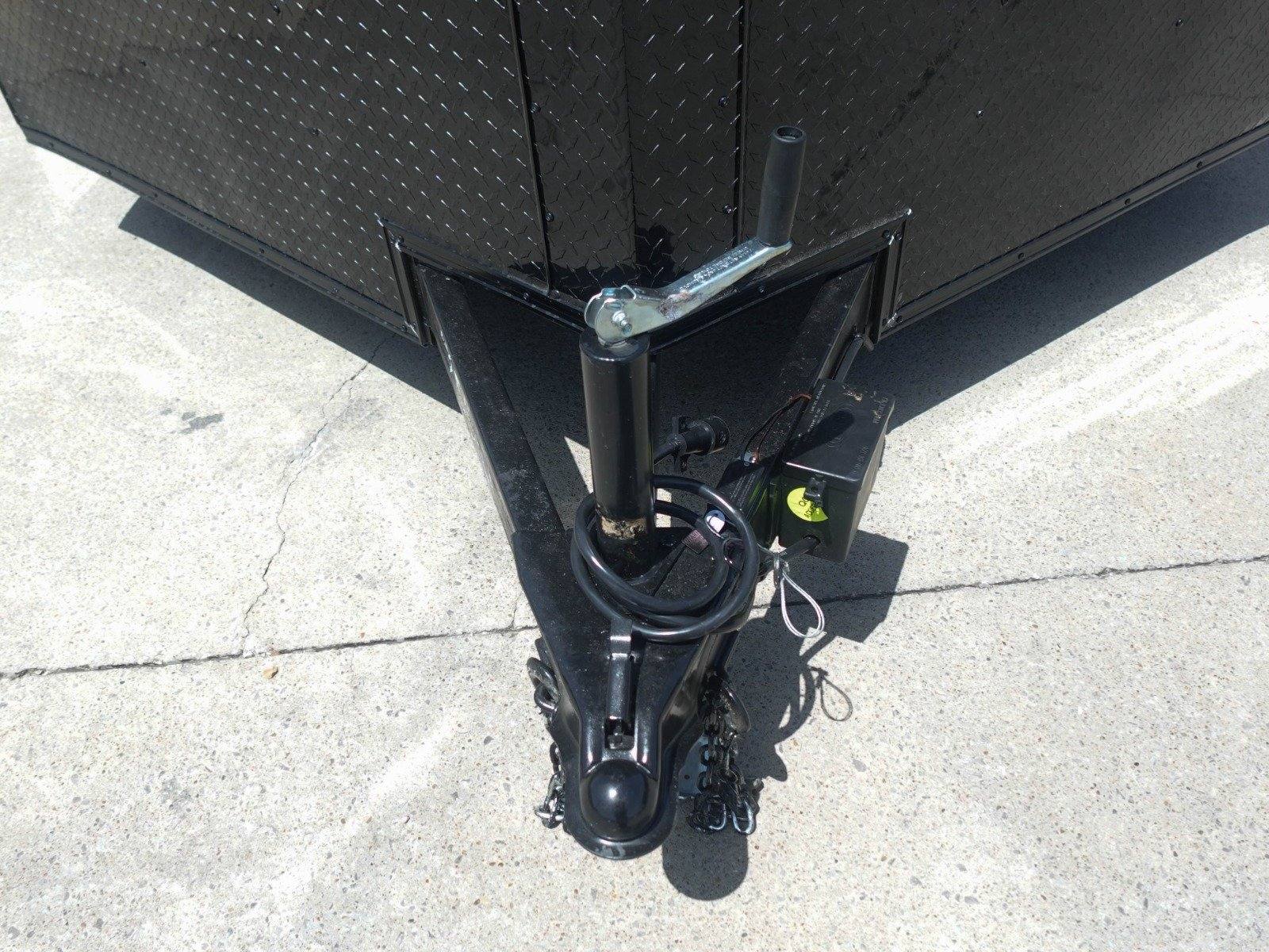 8.5×18 Black V-Nose Enclosed Trailer with Blackout Package (2) 3,500lb Axles - Image 9