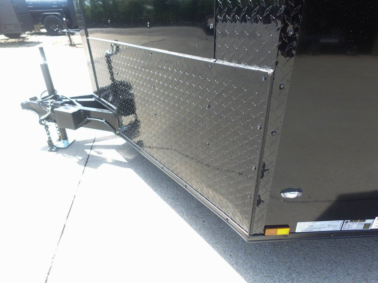 8.5×18 Black V-Nose Enclosed Trailer with Blackout Package (2) 3,500lb Axles - Image 10