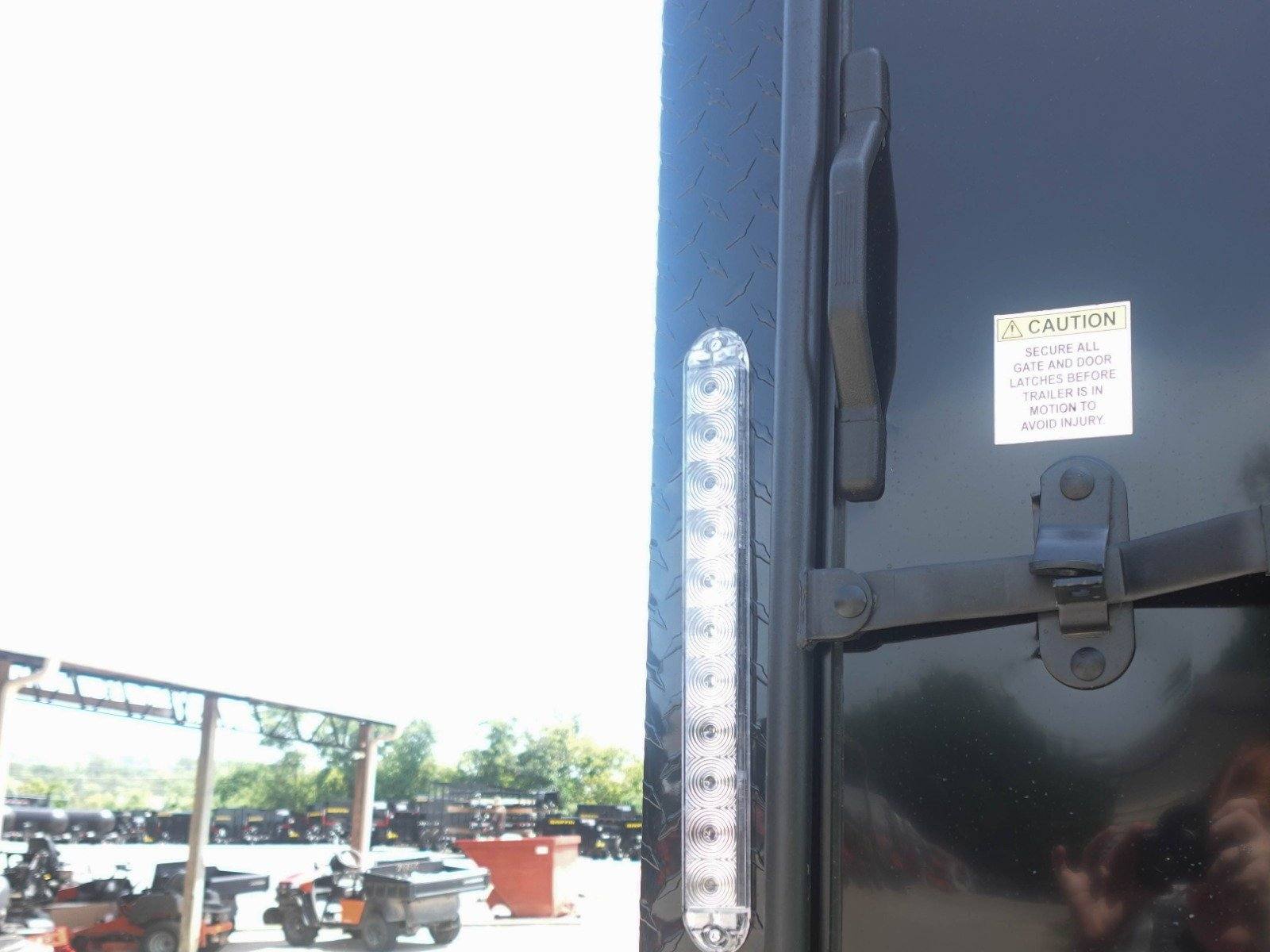 8.5×18 Black V-Nose Enclosed Trailer with Blackout Package (2) 3,500lb Axles - Image 12