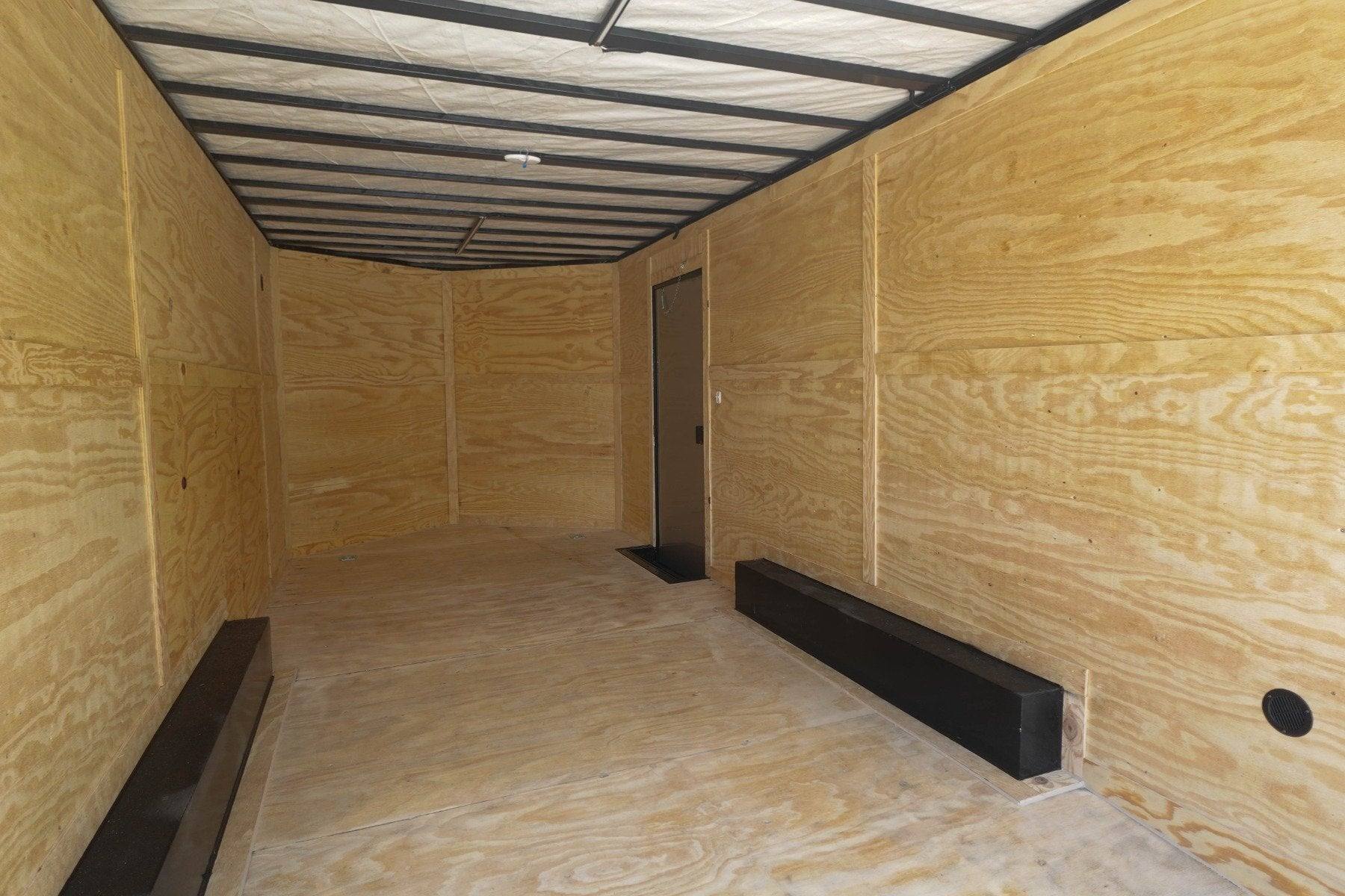 8.5×18 Black V-Nose Enclosed Trailer with Blackout Package (2) 3,500lb Axles - Image 15