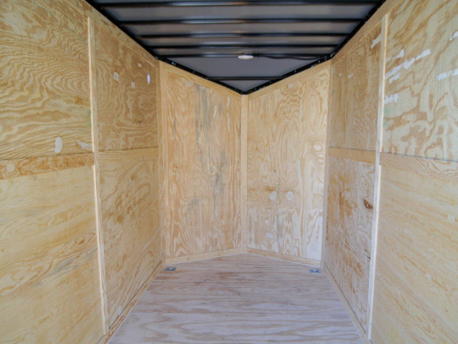 6×14 White Slant Top V-Nose Enclosed Trailer 3,500lb Axle - Image 10