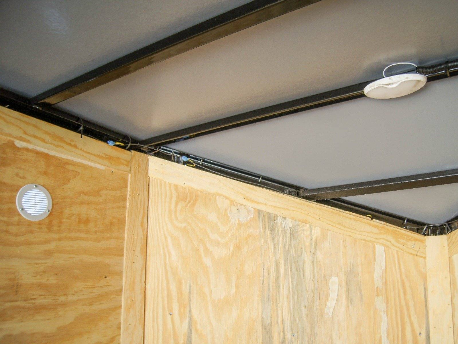 6×14 White Slant Top V-Nose Enclosed Trailer 3,500lb Axle - Image 12