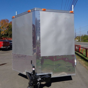 Enclosed Trailer 7’x12′ Silver – ATV Cargo Construction Hauler Storage