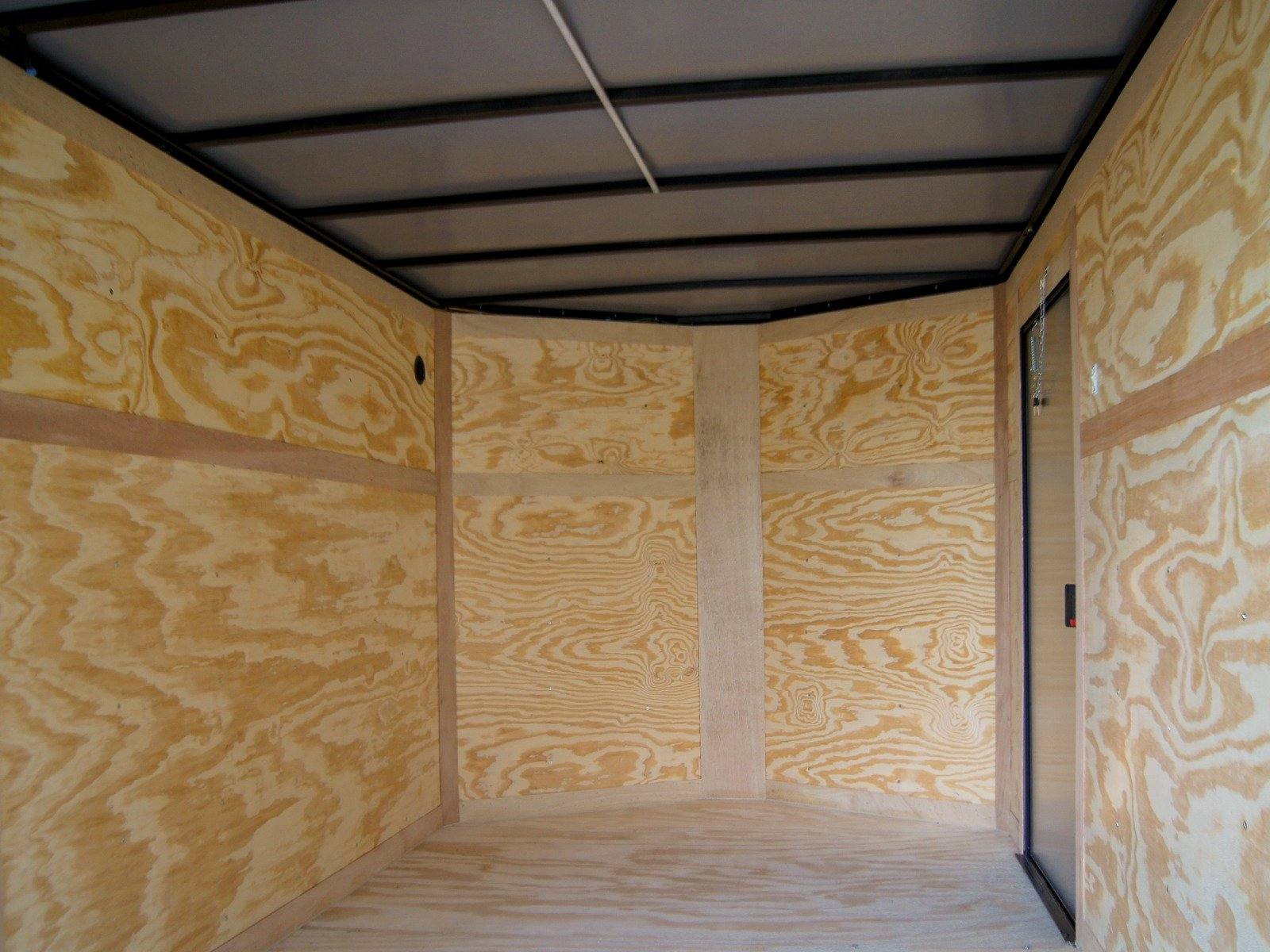 7×14 Enclosed Trailer Black V-Nose Blackout Package Storage (2) 3,500lb Axles - Image 14