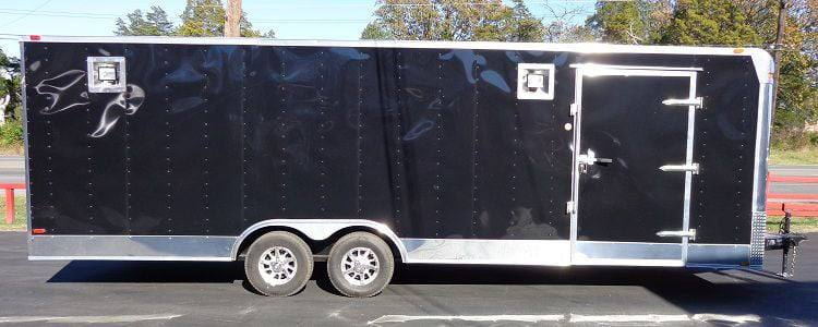 Enclosed Trailer 8.5’x26′ Black – Cargo Car ATV Hauler Storage