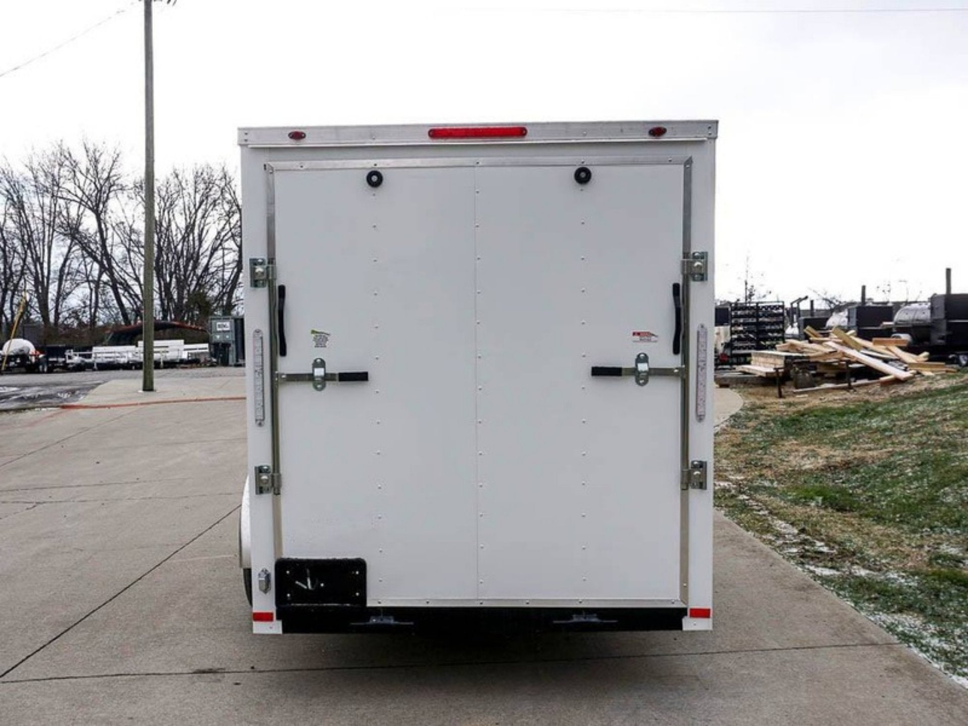 6×12 V-Nose Enclosed Trailer with Ramp and Side Door (1) 3,500lb Axle - Image 6
