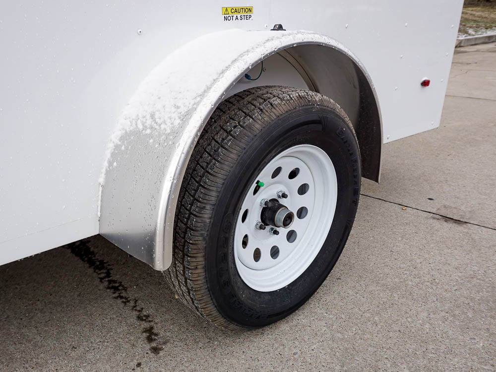 6×12 V-Nose Enclosed Trailer with Ramp and Side Door (1) 3,500lb Axle - Image 17
