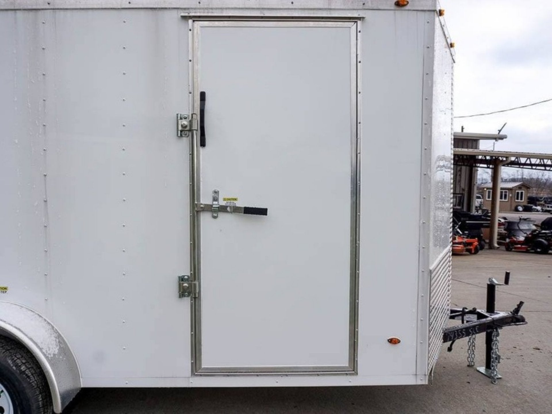 6×12 V-Nose Enclosed Trailer with Ramp and Side Door (1) 3,500lb Axle - Image 14