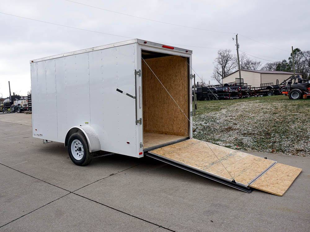 6×12 V-Nose Enclosed Trailer with Ramp and Side Door (1) 3,500lb Axle - Image 9