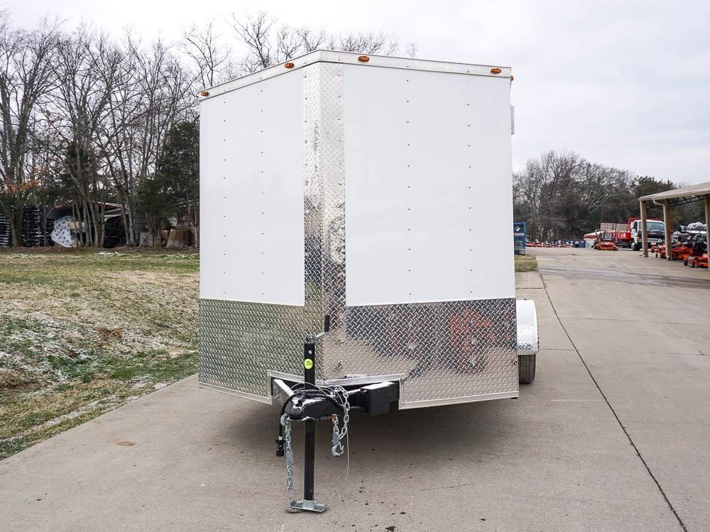 7×12 V-Nose Enclosed Trailer 3,500lb Axle with Ramp and Brakes - Image 2