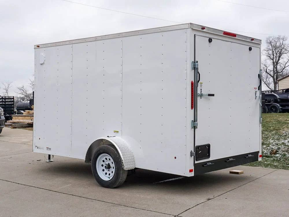 7×12 V-Nose Enclosed Trailer 3,500lb Axle with Ramp and Brakes - Image 6